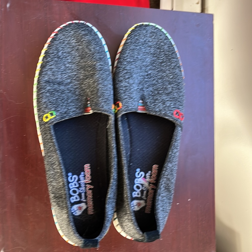 Bobs from sketchers memory foam slip on sneakers